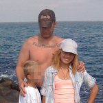Kristopher Lauchner with Sage Capuano, at beach in San Diego