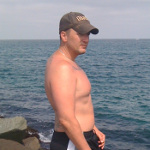 Kristopher Lauchner at beach in San Diego