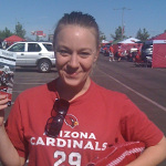 Desiree Capuano going to an Arizona Cardinals game