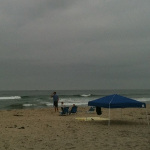 At the beach with Kristopher, in San Diego