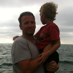 Kristopher Lauchner at the beach with Sage Capuano